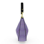 Purple Leaf Curve Hobo Bag