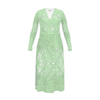 Green Leaf Wrap Dress