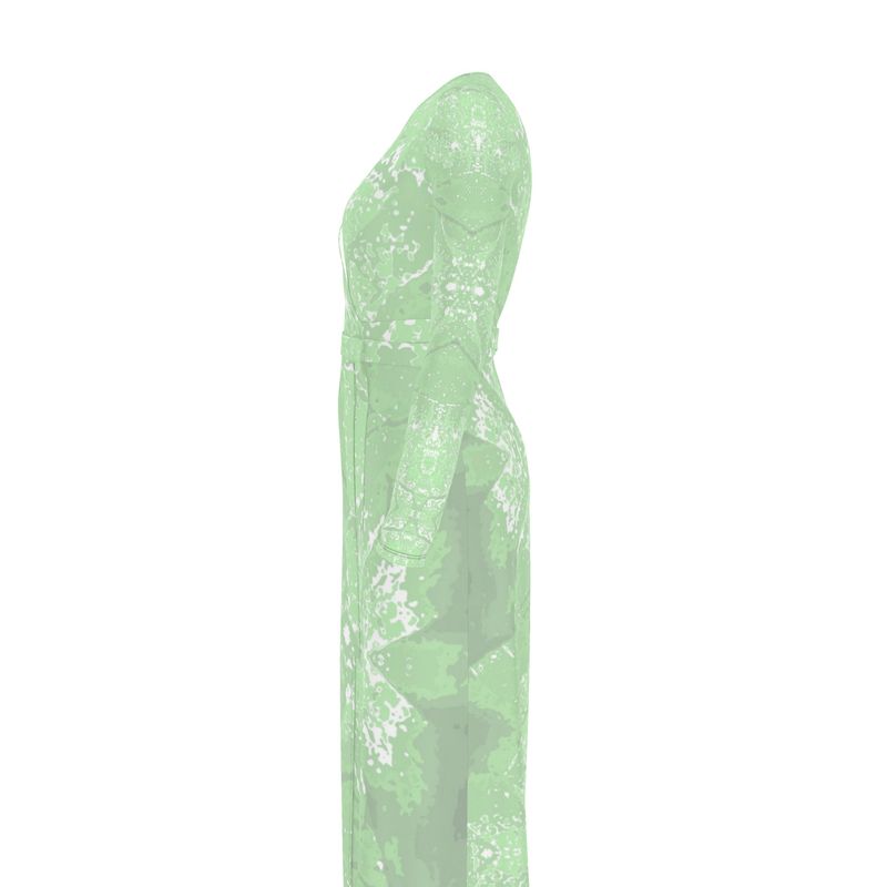 Green Leaf Wrap Dress