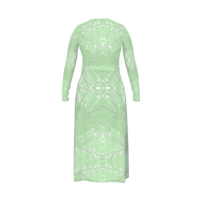 Green Leaf Wrap Dress