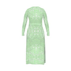 Green Leaf Wrap Dress