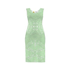 Green Leaf Bodycon Dress