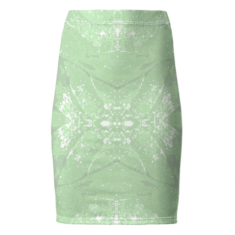 Green Leaf Pencil Skirt