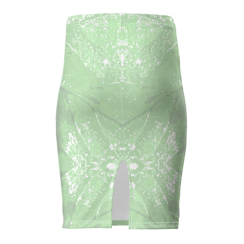 Green Leaf Pencil Skirt