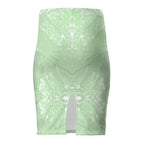 Green Leaf Pencil Skirt