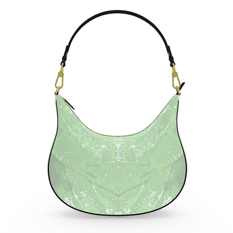 Green Leaf Curve Hobo Bag