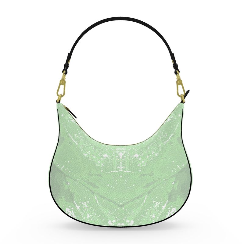 Green Leaf Curve Hobo Bag