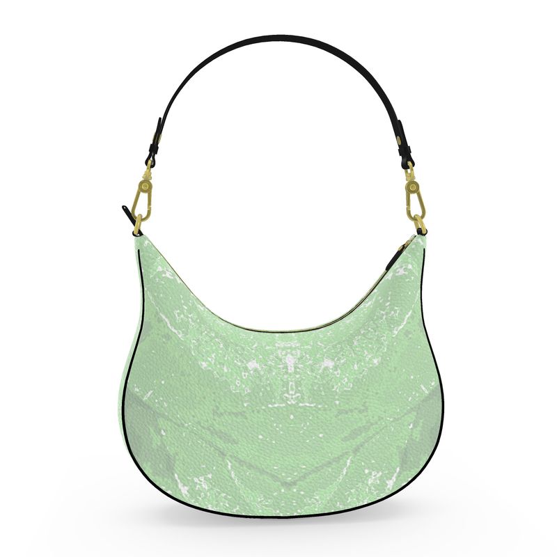 Green Leaf Curve Hobo Bag