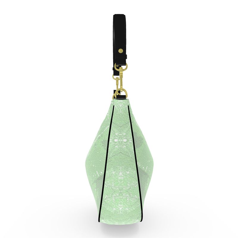 Green Leaf Curve Hobo Bag
