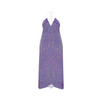 Purple Leaf Halterneck backless dress