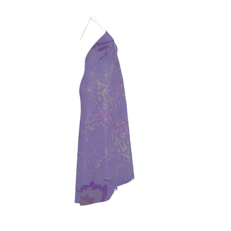 Purple Leaf Halterneck backless dress