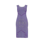 Purple Leaf Bodycon Dress