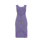 Purple Leaf Bodycon Dress