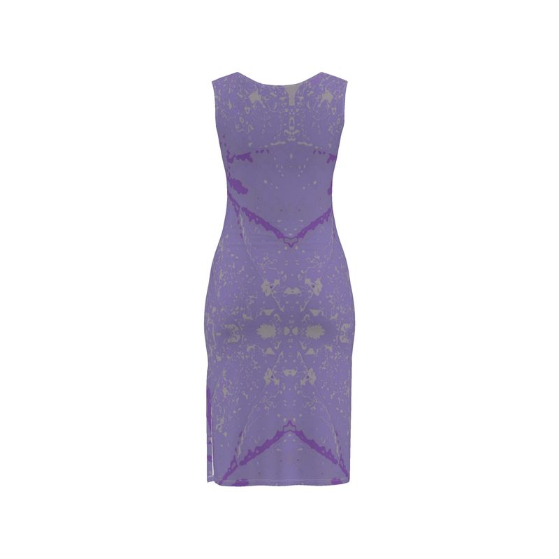 Purple Leaf Bodycon Dress
