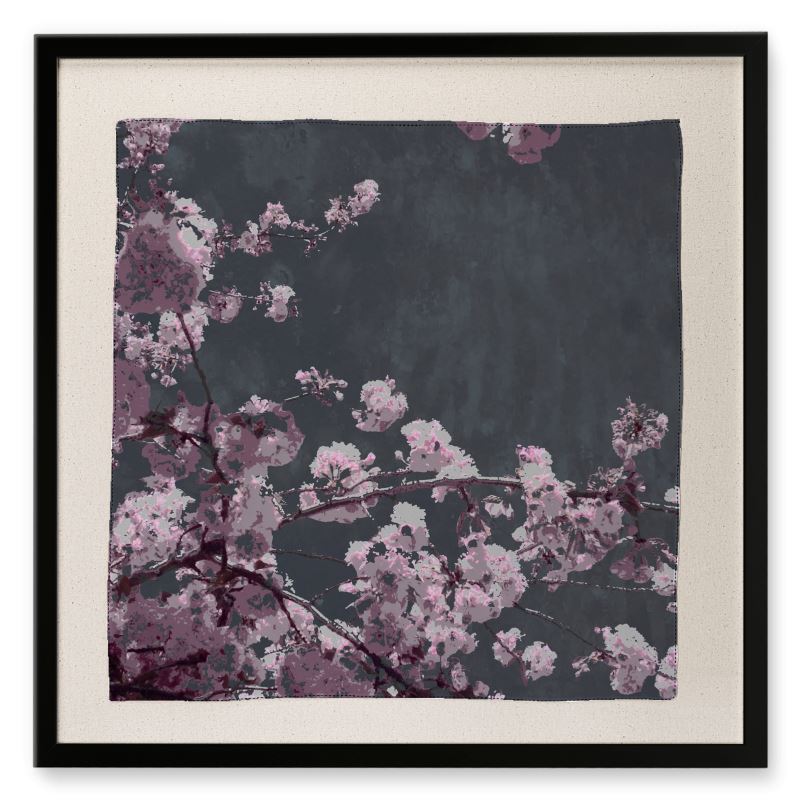 Dusky Rose Framed Silk Scarf