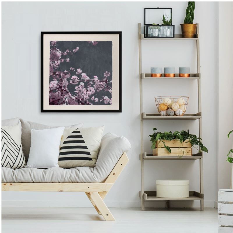 Dusky Rose Framed Silk Scarf