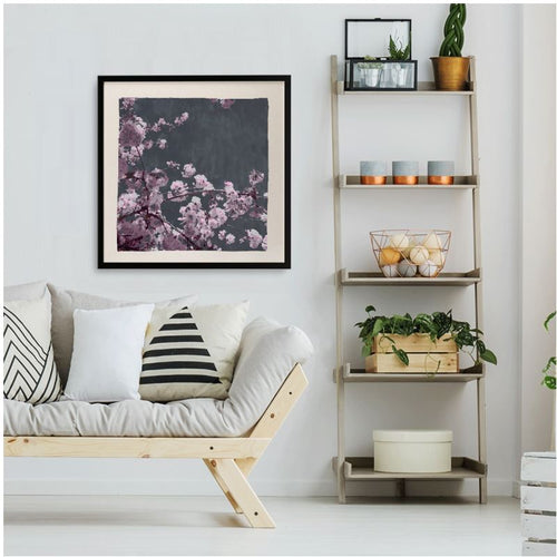 Dusky Rose Framed Silk Scarf