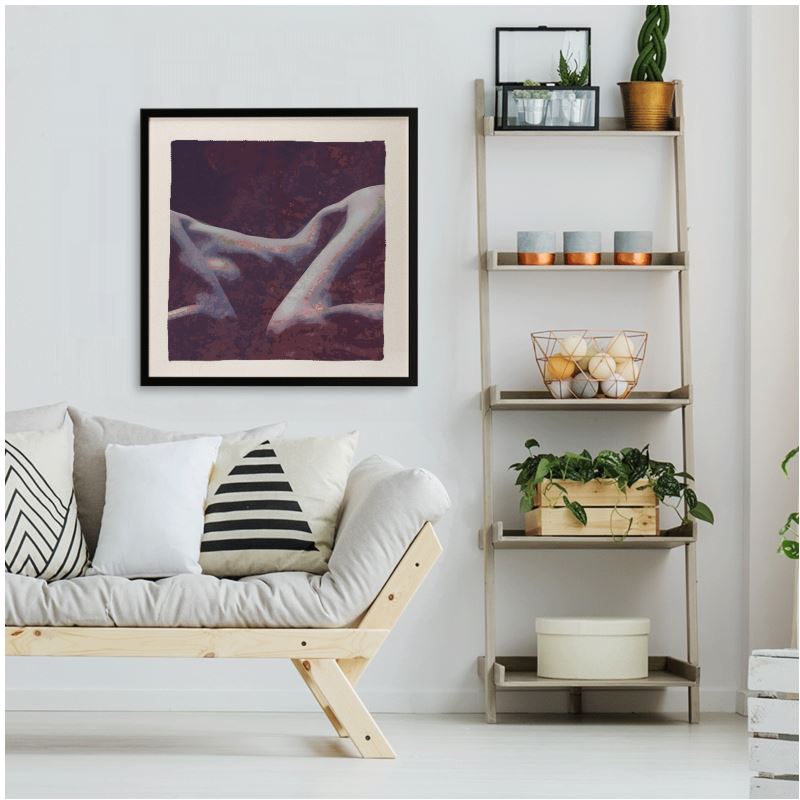 Dusky Dreams Framed Silk Scarf