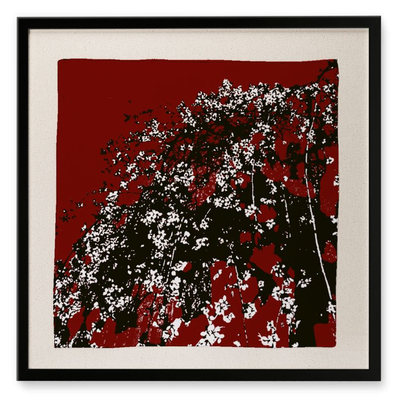 Mad Blossom Framed Silk Scarf