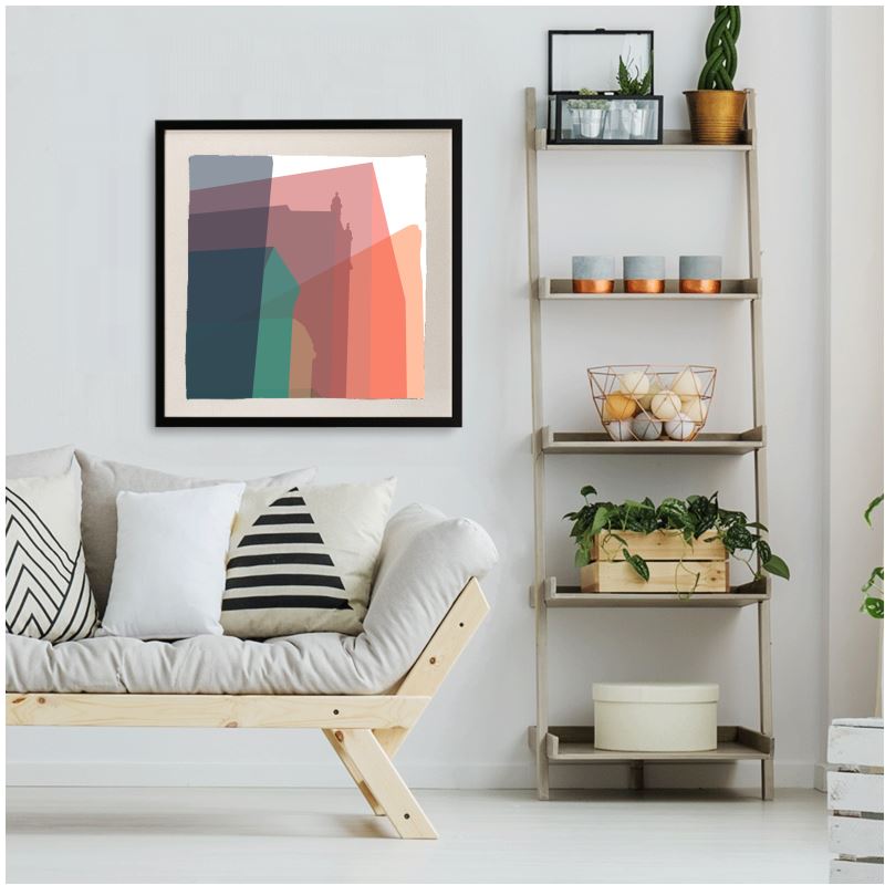 City Block Framed Silk Scarf
