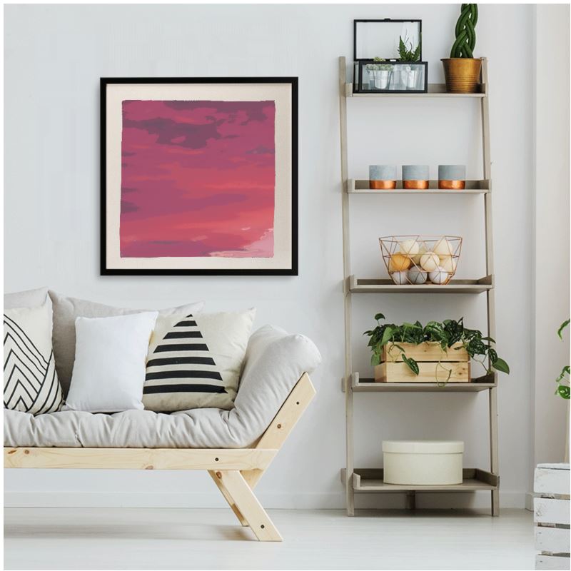 Sushi Sunset Framed Silk Scarf
