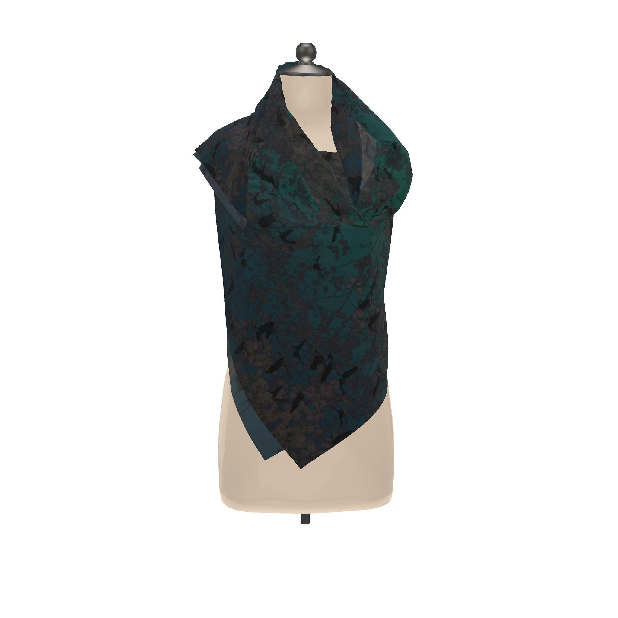 Staring Down Crow Scarf Wrap or Shawl