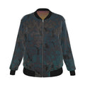 Staring Down Crow / Midnight Wanderer Reversible Silk Bomber Jacket