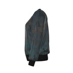 Staring Down Crow / Midnight Wanderer Reversible Silk Bomber Jacket