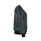 Staring Down Crow / Midnight Wanderer Reversible Silk Bomber Jacket
