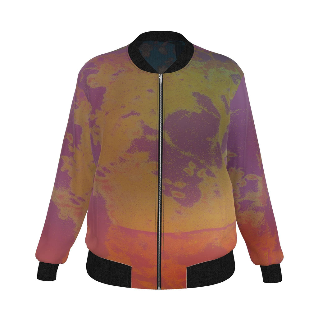 Staring Down Crow / Midnight Wanderer Reversible Silk Bomber Jacket