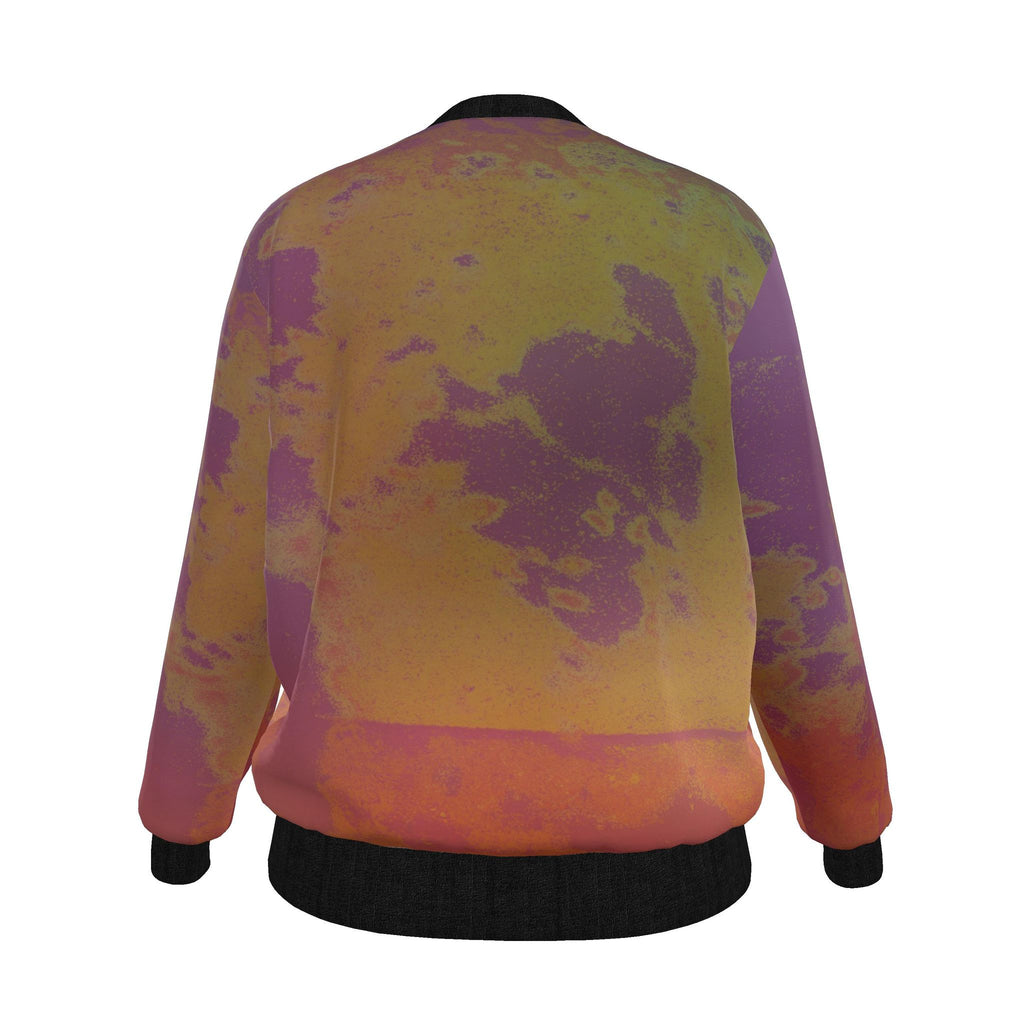 Staring Down Crow / Midnight Wanderer Reversible Silk Bomber Jacket