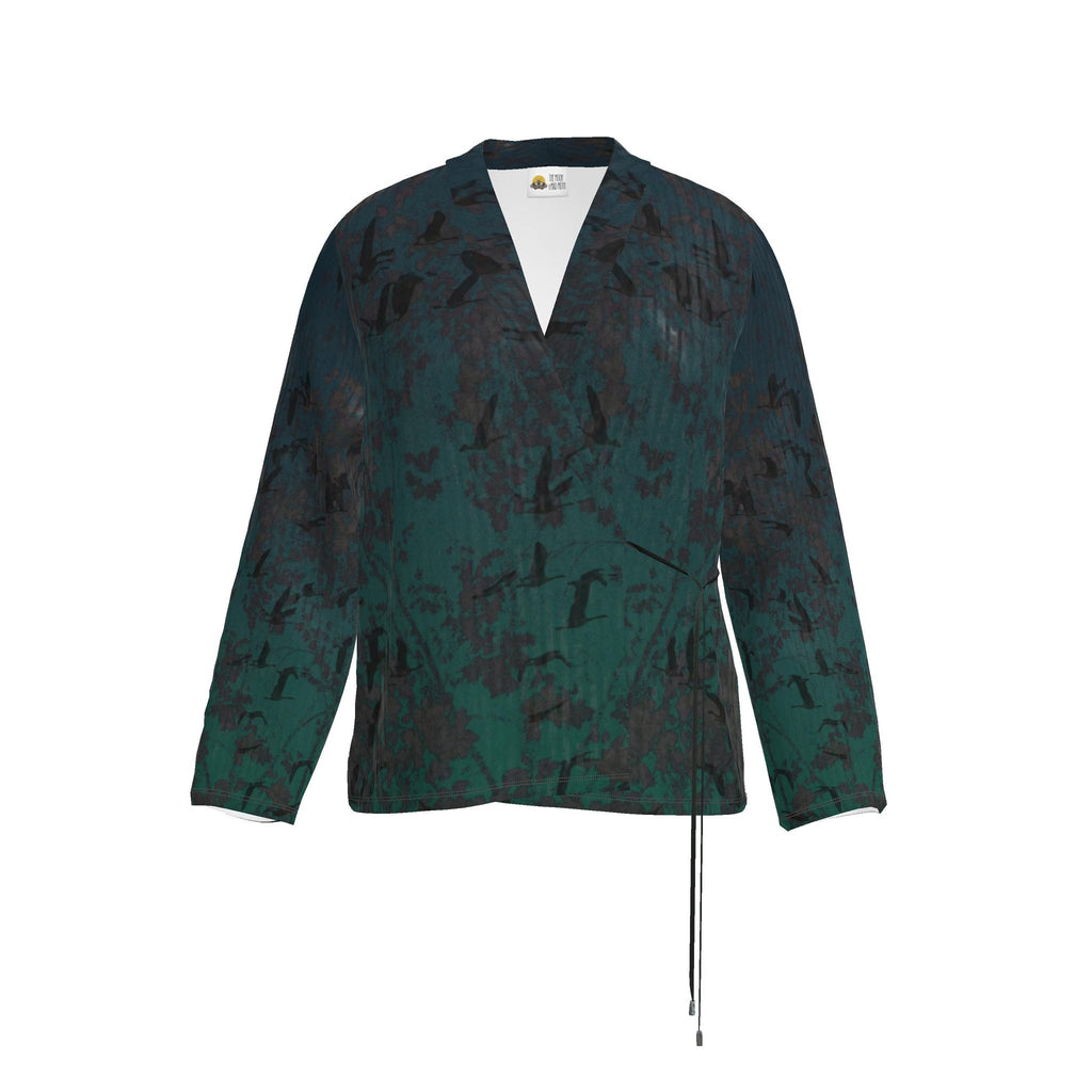 Staring Down Crow Wrap Blazer