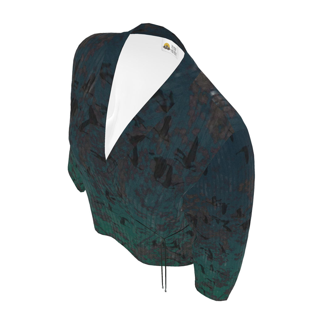 Staring Down Crow Wrap Blazer