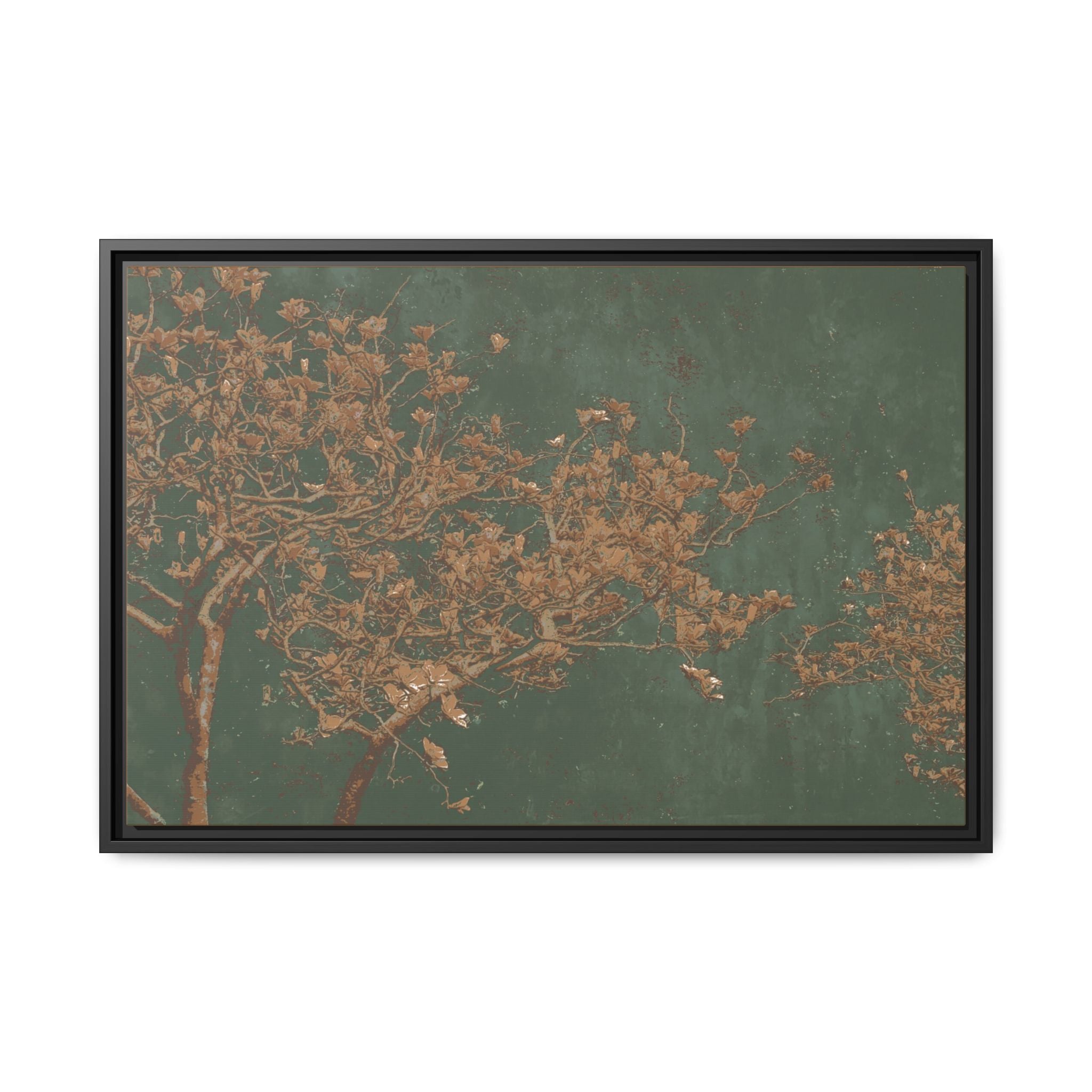 Golden Magnolia Canvas (Framed)