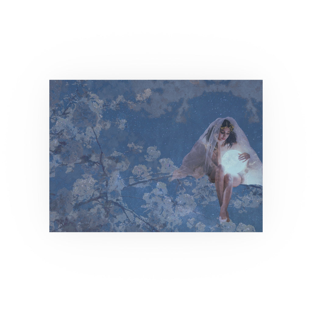 Blue Moon Poster – Cosmic Mandala Satin/Matte Art Print