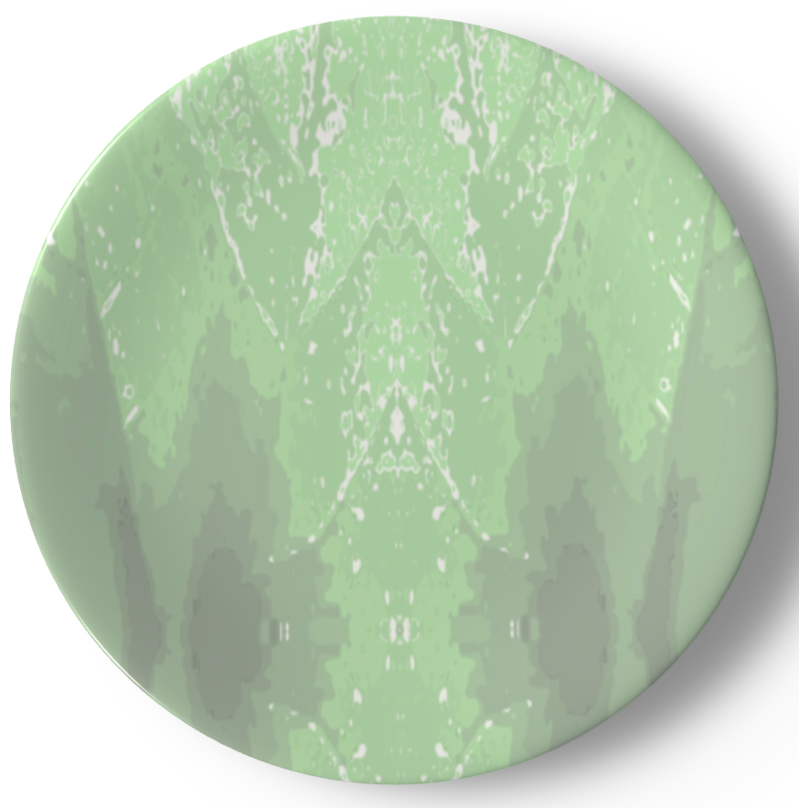 Green Leaf China Plates