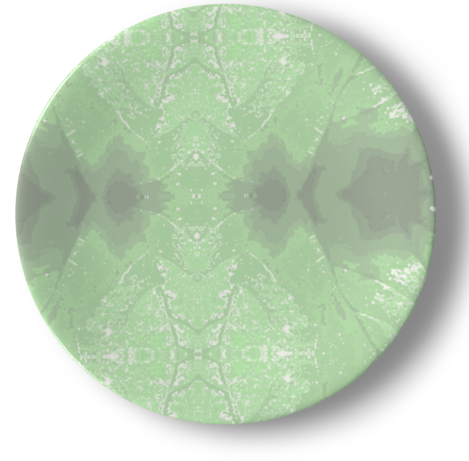 Green Leaf China Plates