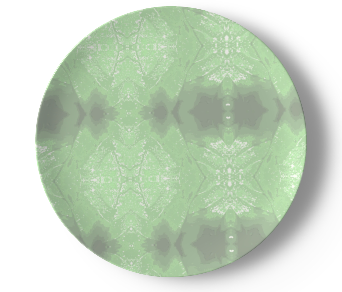 Green Leaf China Plates