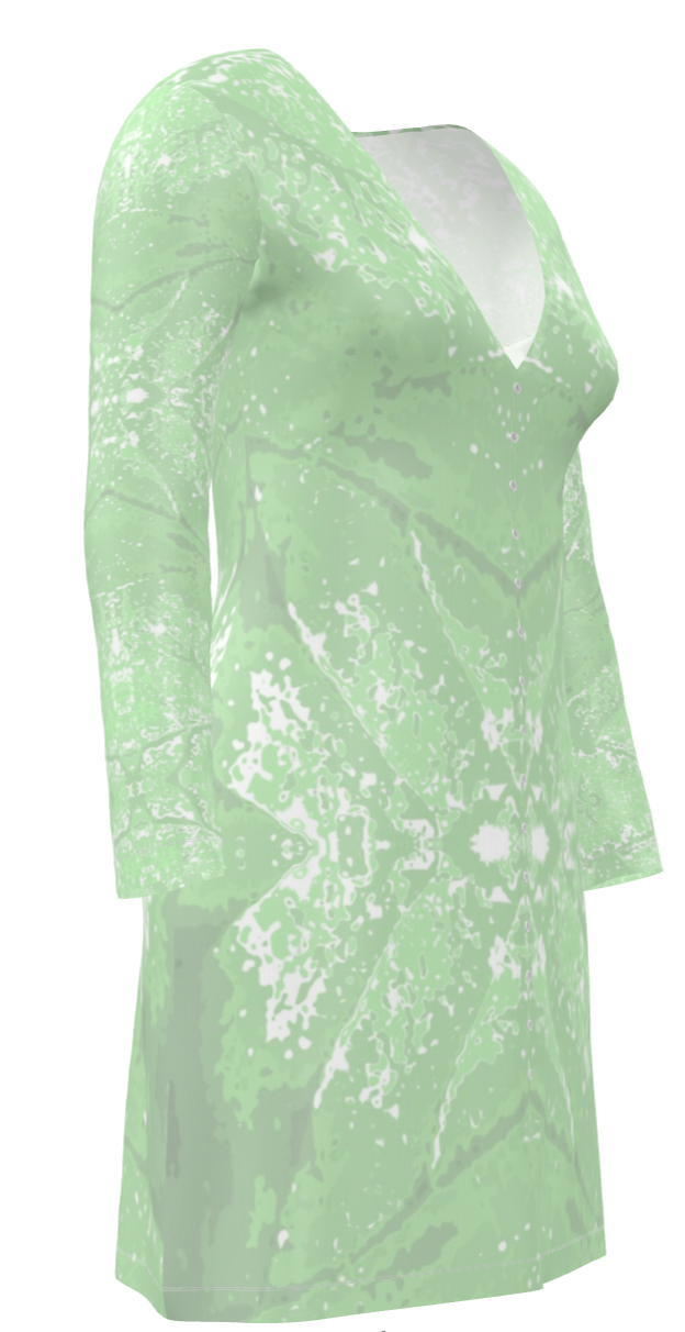 Green Leaf Ladies Cardigan LONG