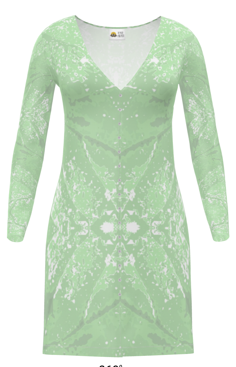 Green Leaf Ladies Cardigan LONG