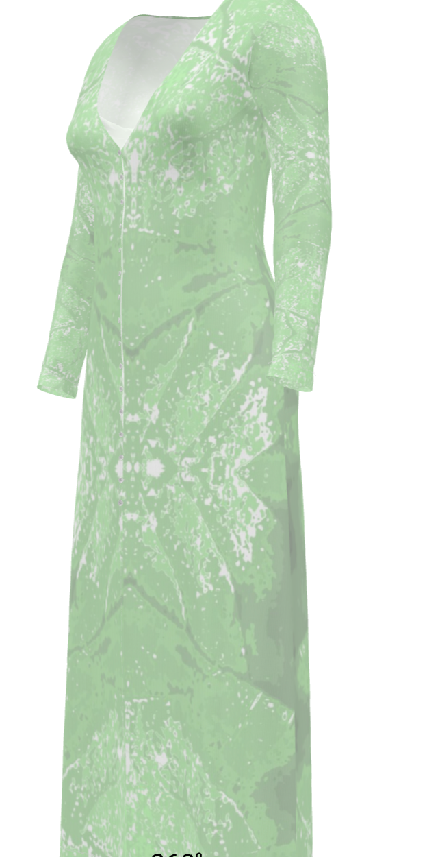 Green Leaf Ladies Cardigan LONG