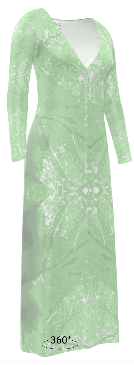 Green Leaf Ladies Cardigan LONG