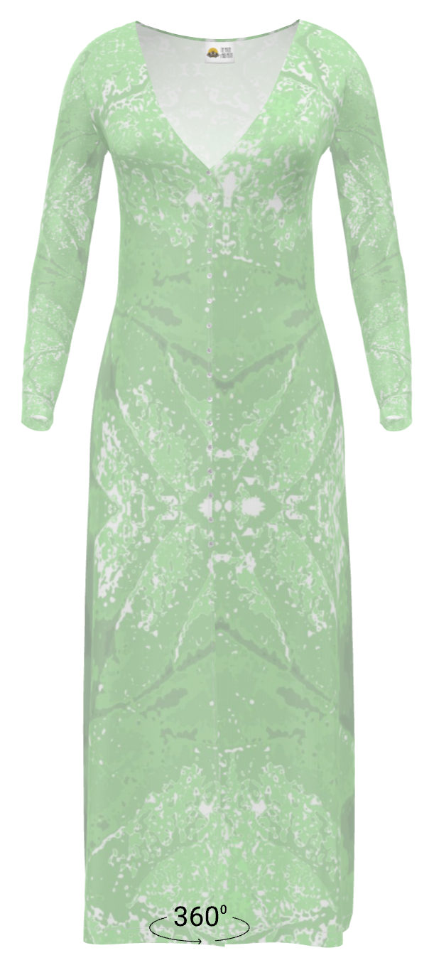 Green Leaf Ladies Cardigan LONG