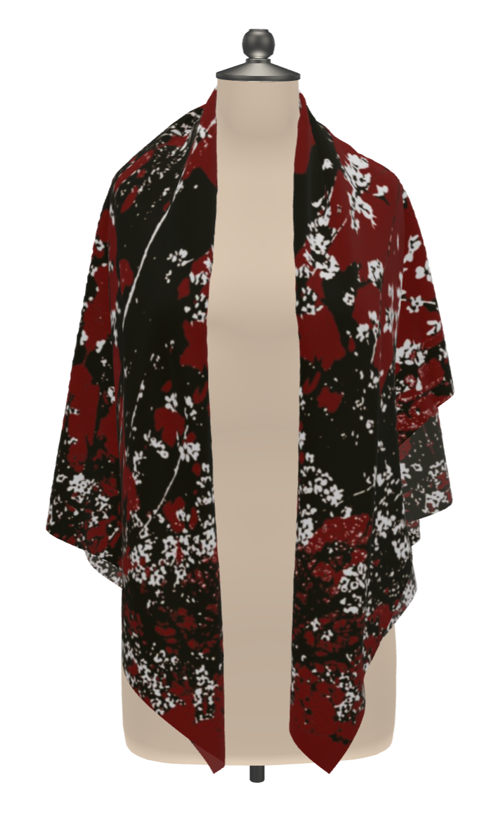 Mad Blossom Scarf Wrap or Shawl
