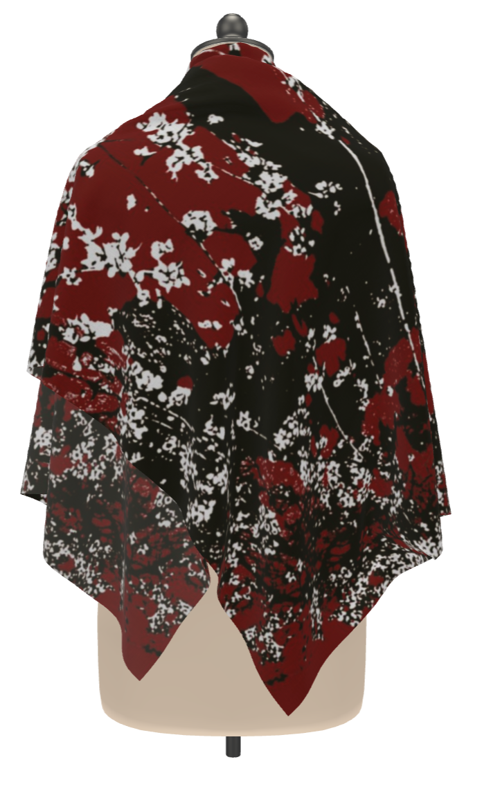 Mad Blossom Scarf Wrap or Shawl