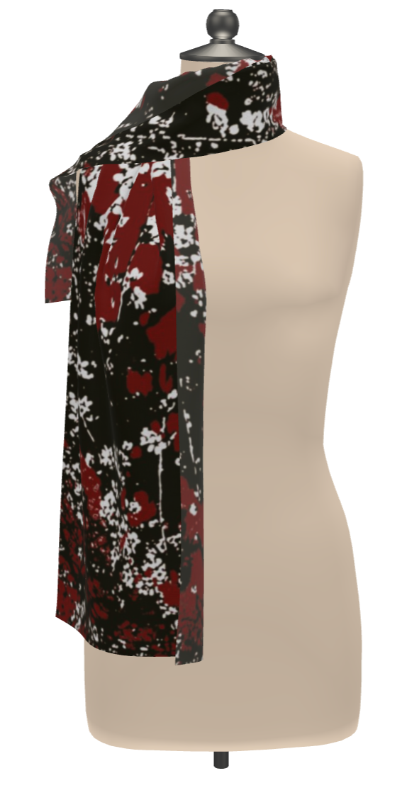 Mad Blossom Scarf Wrap or Shawl