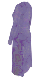 Purple leaf Wrap Dress