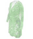 Green Leaf Wrap Dress