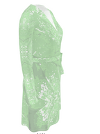 Green Leaf Wrap Dress