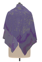 Purple Leaf Scarf Wrap or Shawl